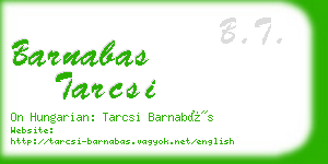 barnabas tarcsi business card